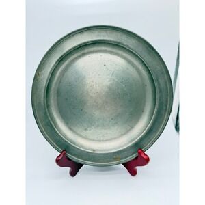 John Alden Pewter J.S.W. NYC Vintage Pewter Plate 8.75"